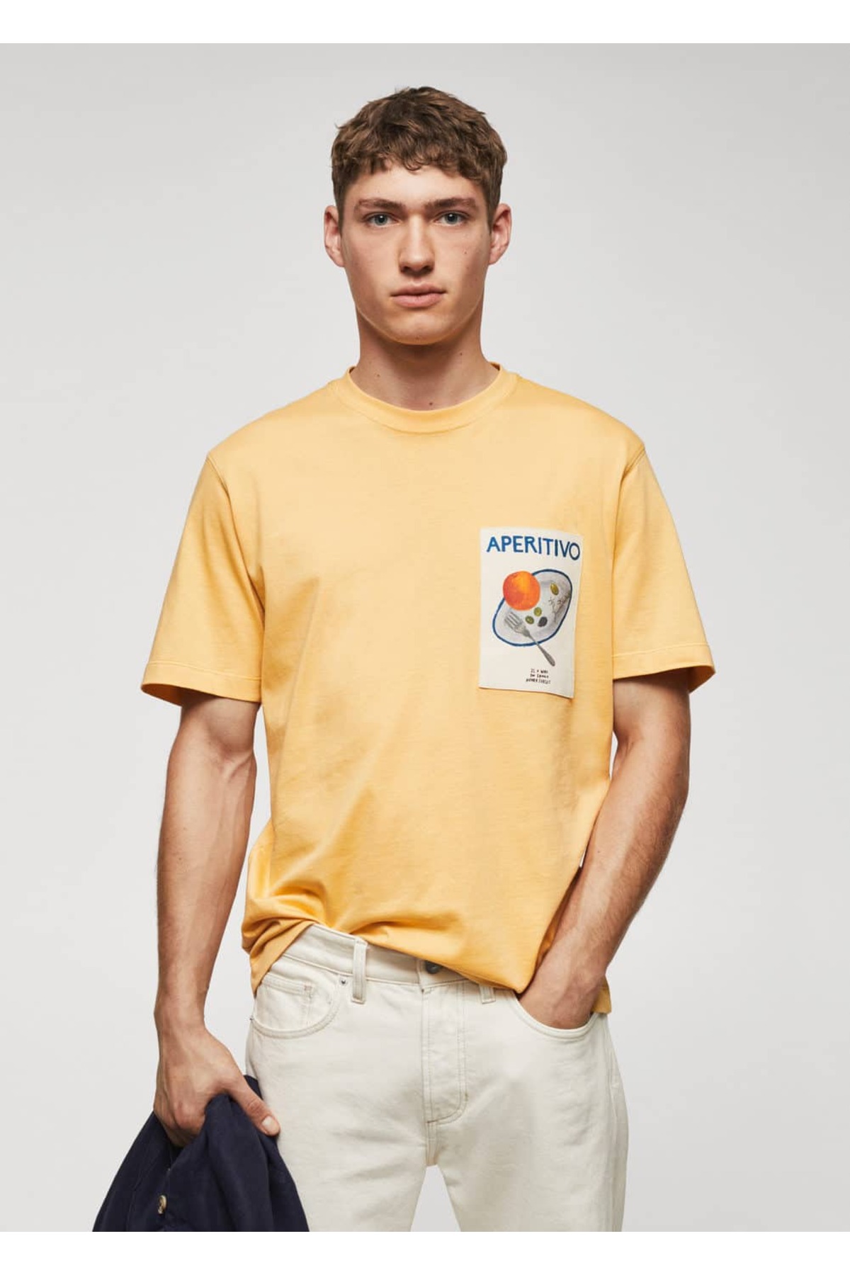 تصویر تی شرت اورجینال مردانه برند Mango کد b57001086 