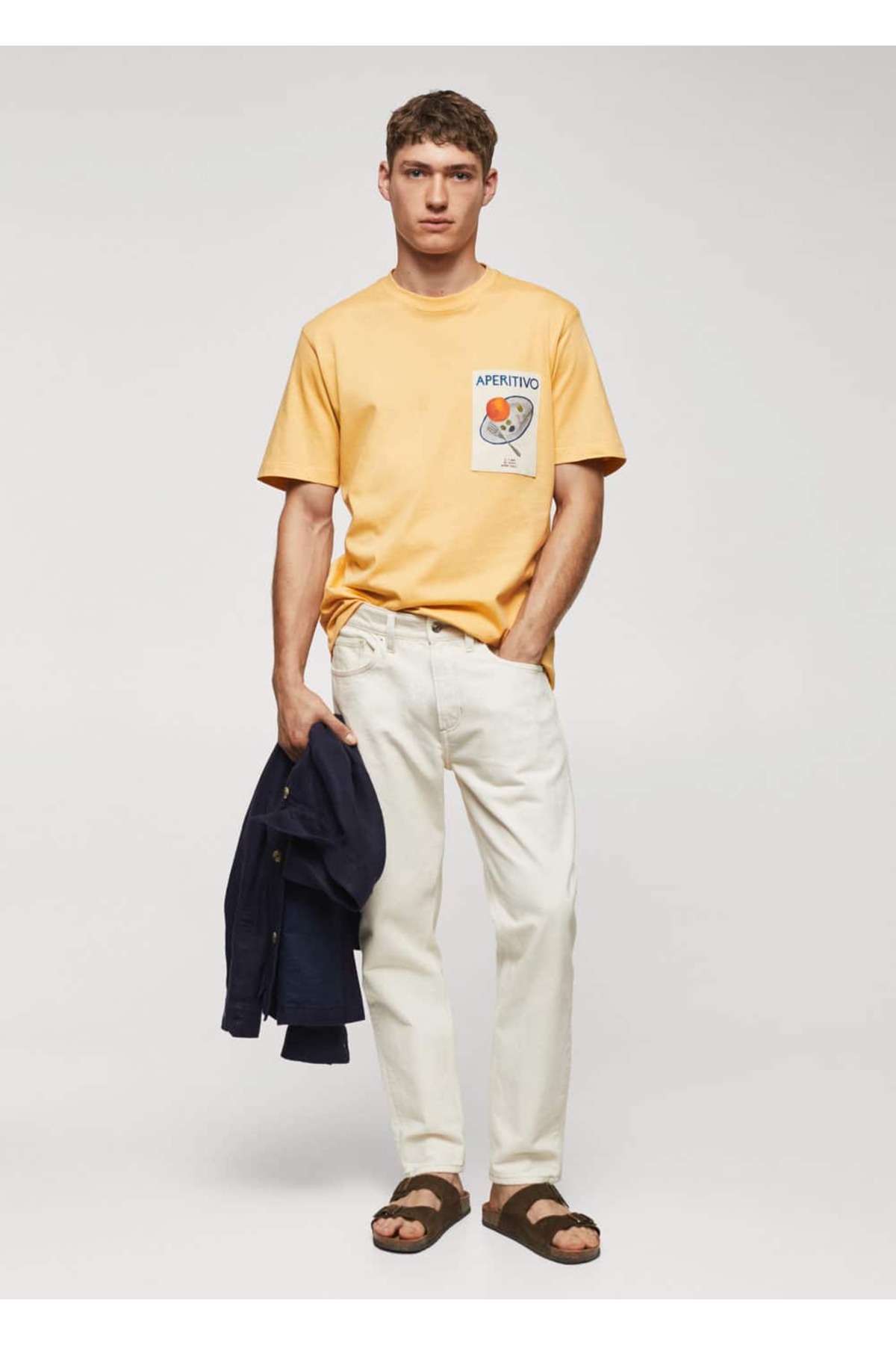تصویر تی شرت اورجینال مردانه برند Mango کد b57001086 